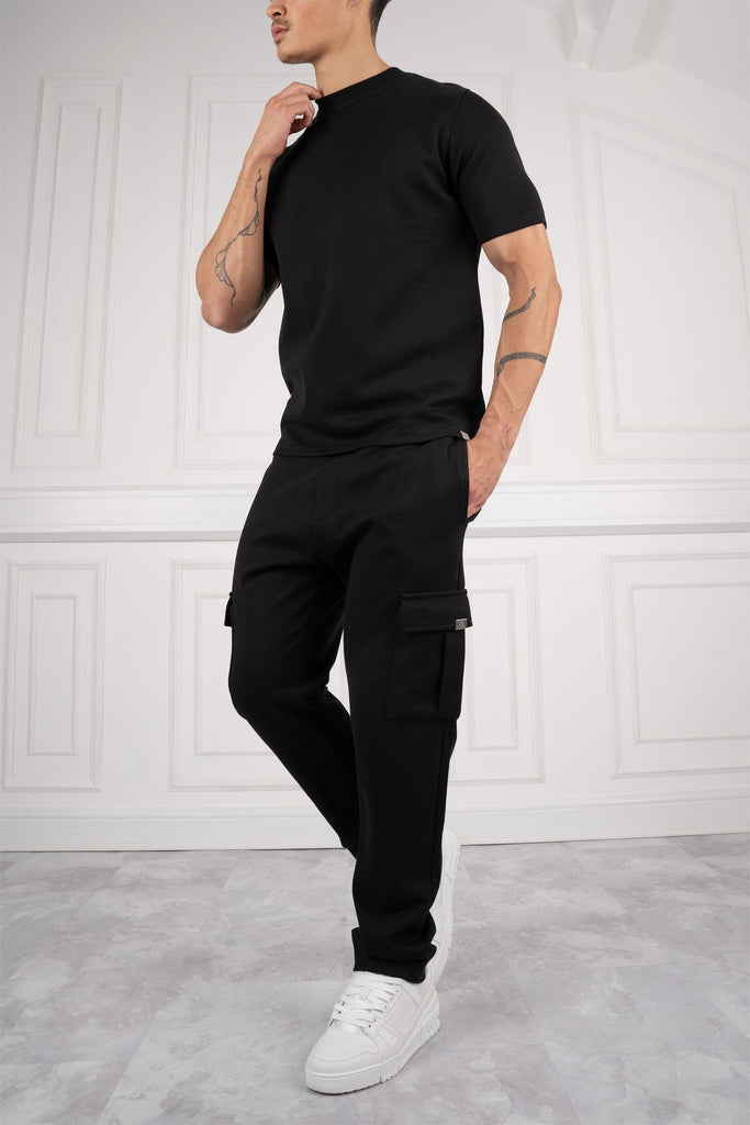 Day To Day T-Shirt And Jogger Set - Black
