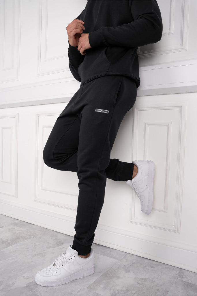 Day To Day Slim Fit Full Tracksuit - Black