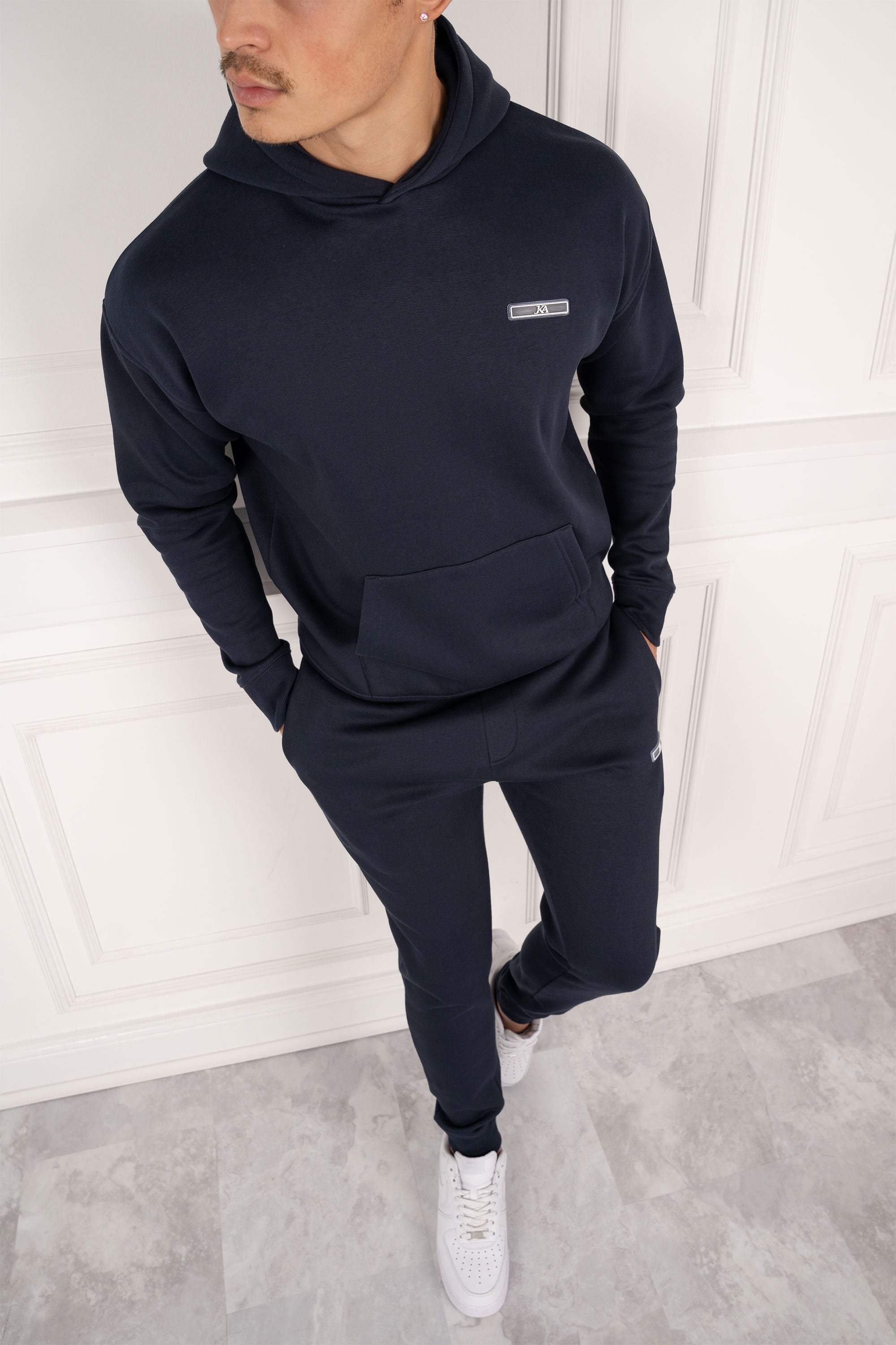 Day To Day Slim Fit Full Tracksuit - Navy