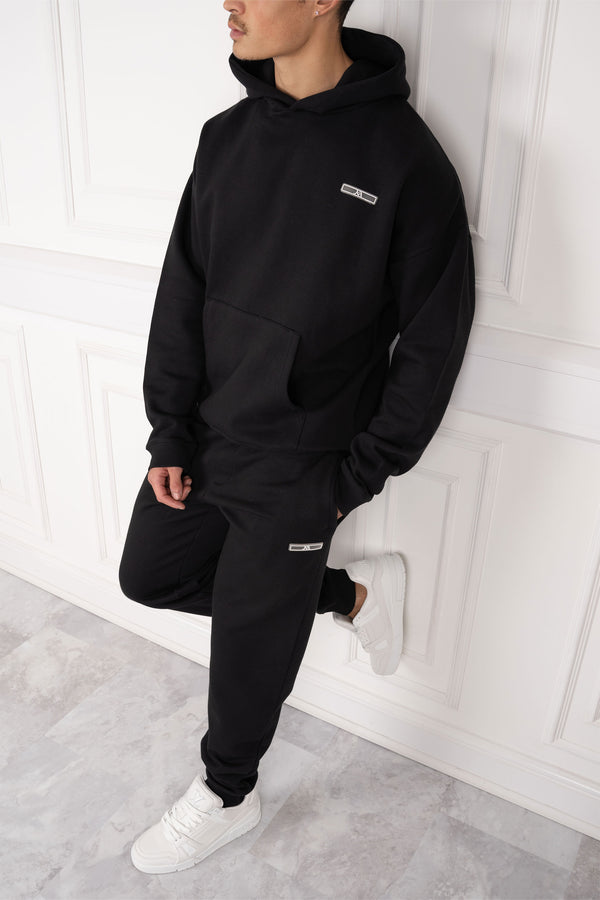 Day To Day Oversized Full Tracksuit - Black