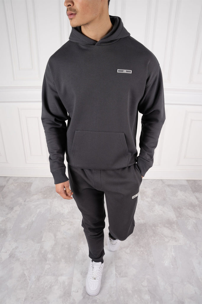 Day To Day Slim Fit Full Tracksuit - Charcoal Grey