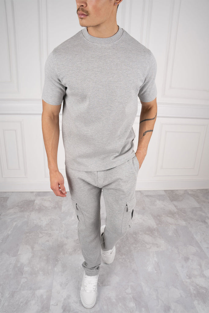Day To Day T-Shirt And Jogger Set - Grey Marl