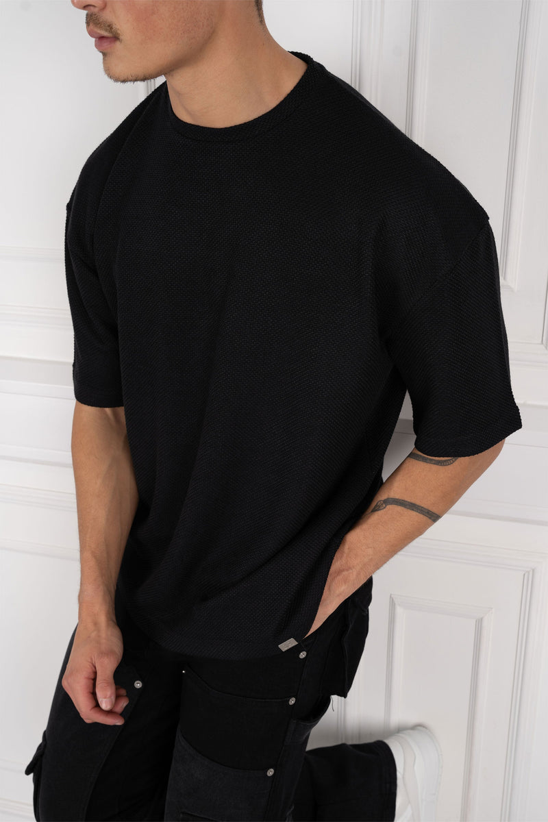 Crochet T-Shirt - Black