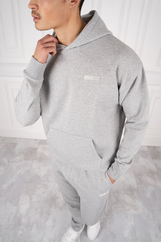 Day To Day Slim Fit Full Tracksuit - Grey Marl