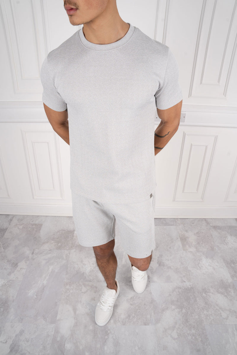 Herringbone Twin Set - Grey