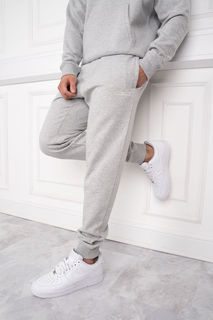 Day To Day Slim Fit Full Tracksuit - Grey Marl