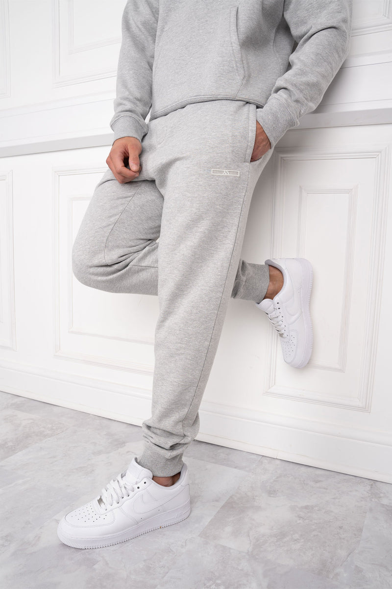 Day To Day Slim Fit Full Tracksuit - Grey Marl