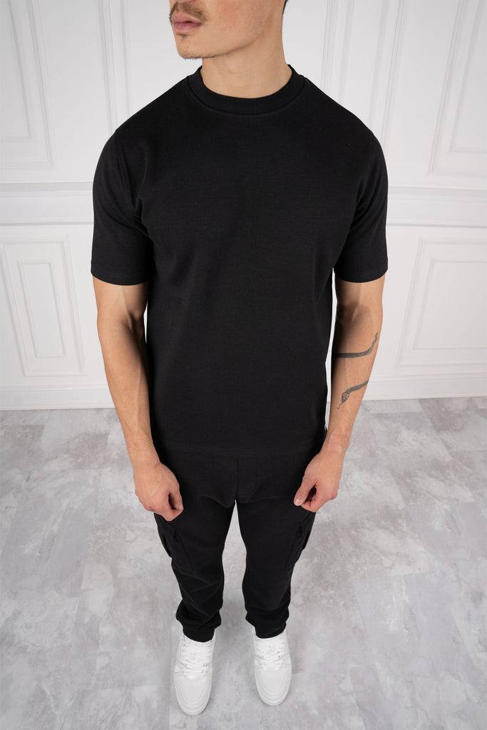 Day To Day T-Shirt And Jogger Set - Black