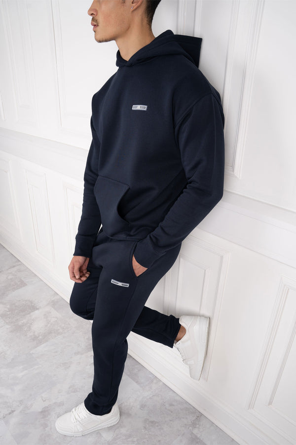 Day To Day Straight Leg Full Tracksuit - Navy