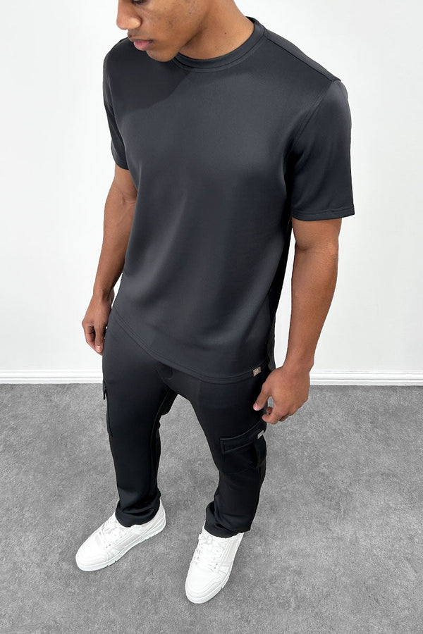 Day To Day Scuba Slim Fit T-Shirt - Charcoal