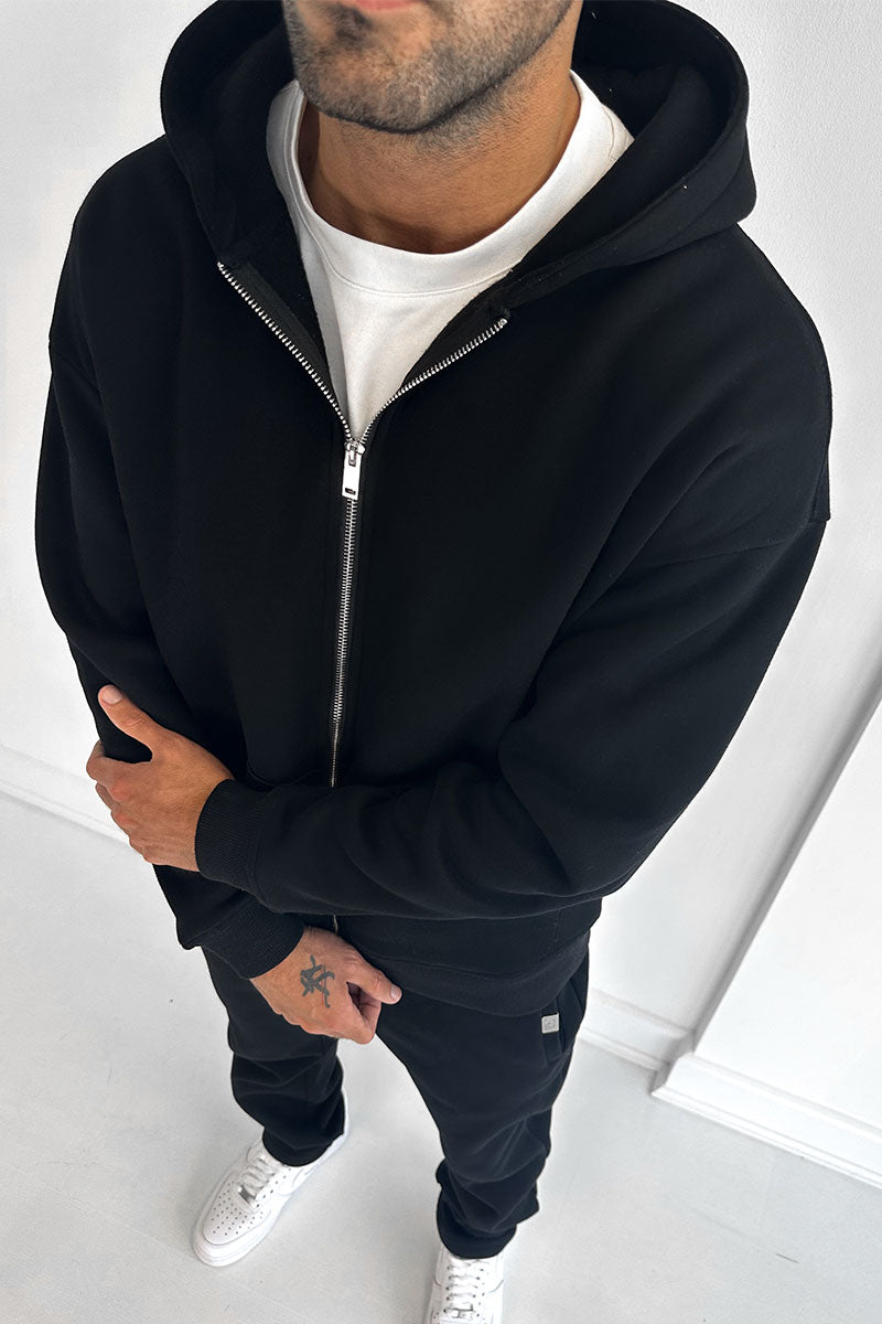 Kata Essential Zip-Up Hoodie - Black