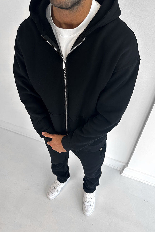 Kata Essential Zip-Up Hoodie - Black