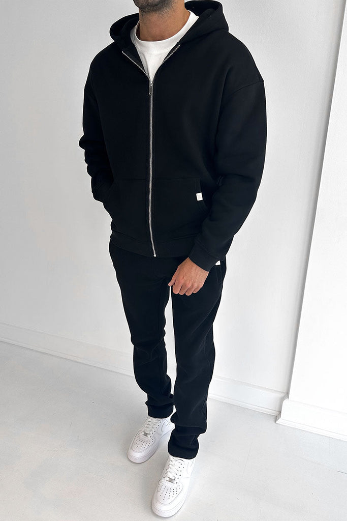 Kata Essential Zip-Up Hoodie - Black
