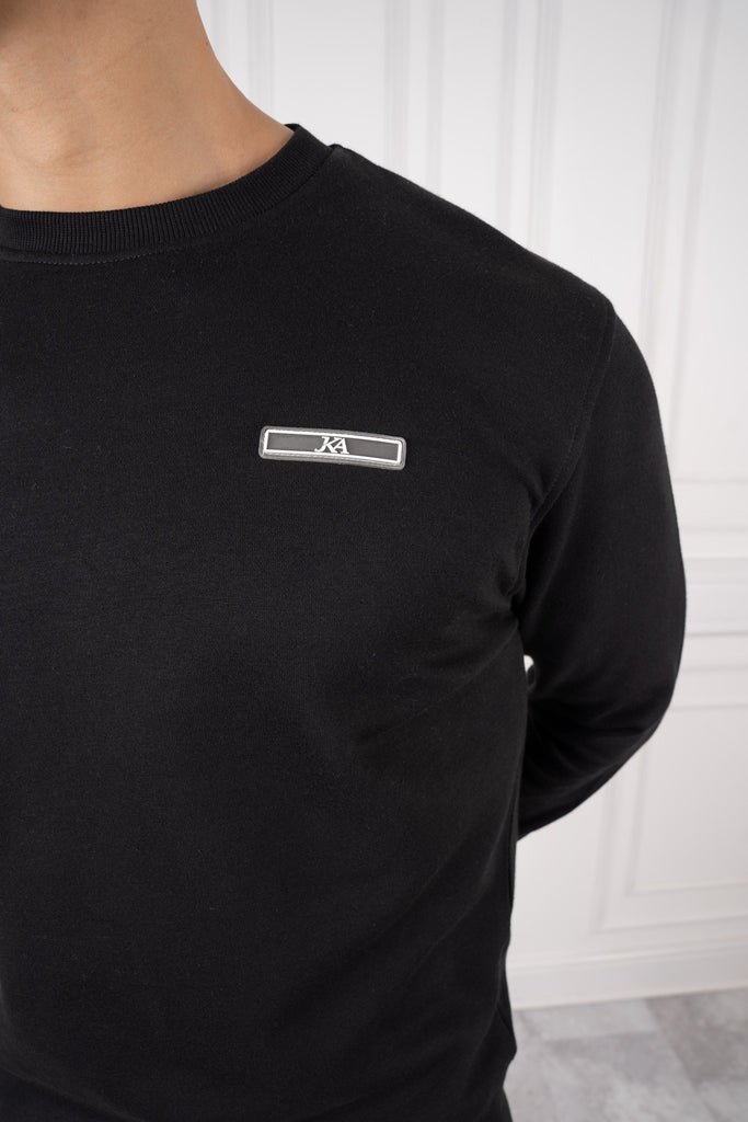 Day To Day Crew Neck TS Sweatshirt - Black