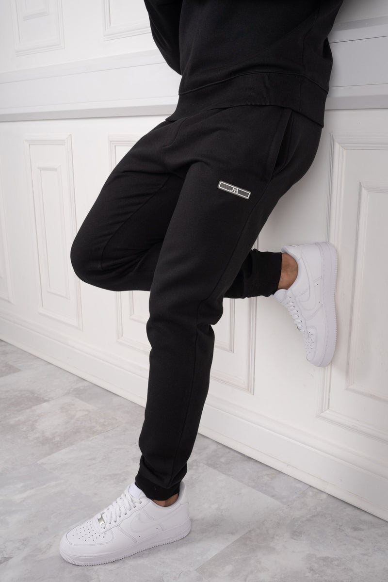 Day To Day Crew Neck Full Tracksuit - Black