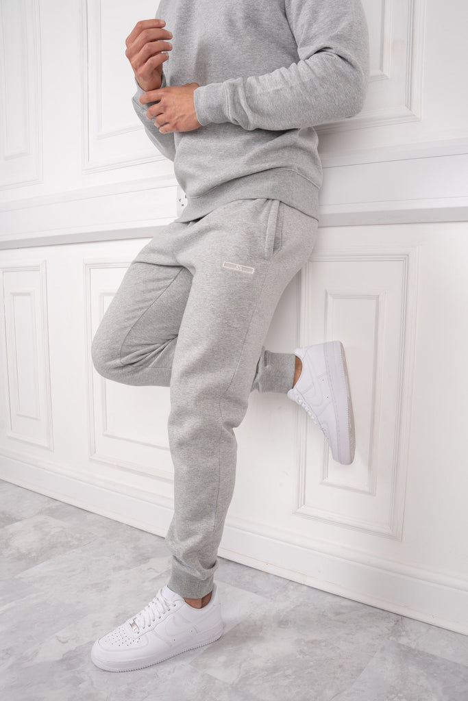 Day To Day Crew Neck TS Joggers - Grey Marl