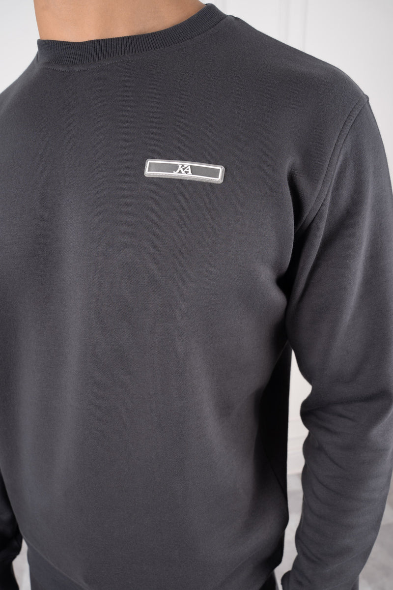 Day To Day Crew Neck TS Sweatshirt - Charcoal