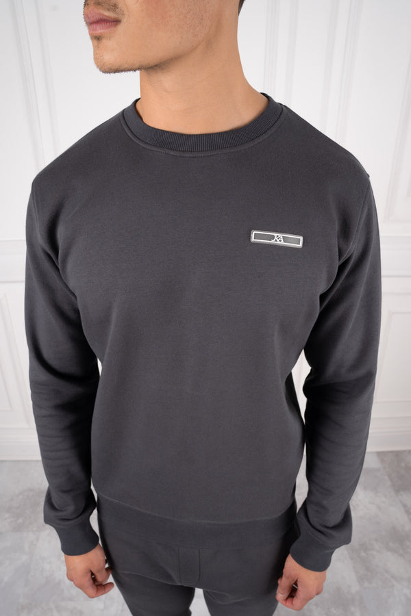 Day To Day Crew Neck TS Sweatshirt - Charcoal