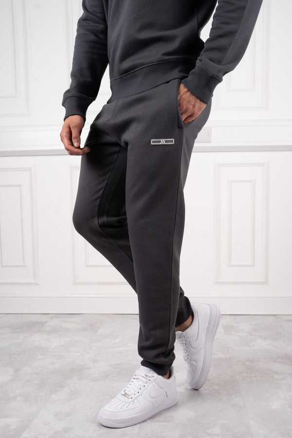 Day To Day Crew Neck TS Joggers - Charcoal