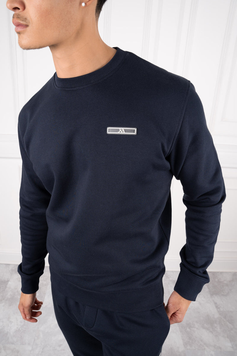 Day To Day Crew Neck Full Tracksuit - Navy