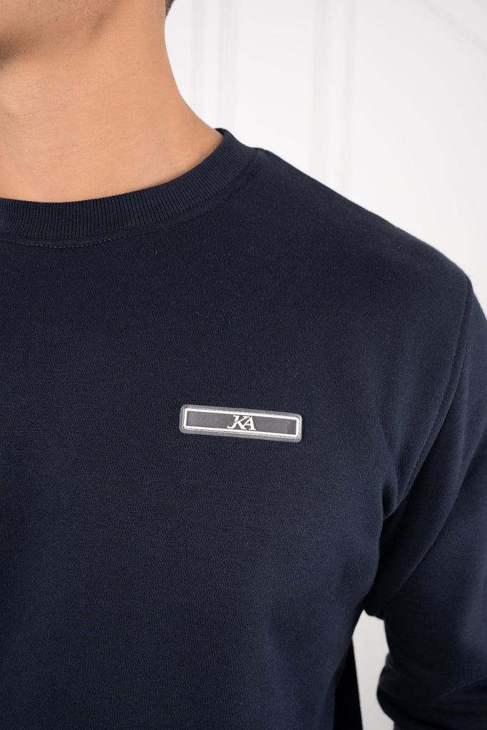 Day To Day Crew Neck Full Tracksuit - Navy