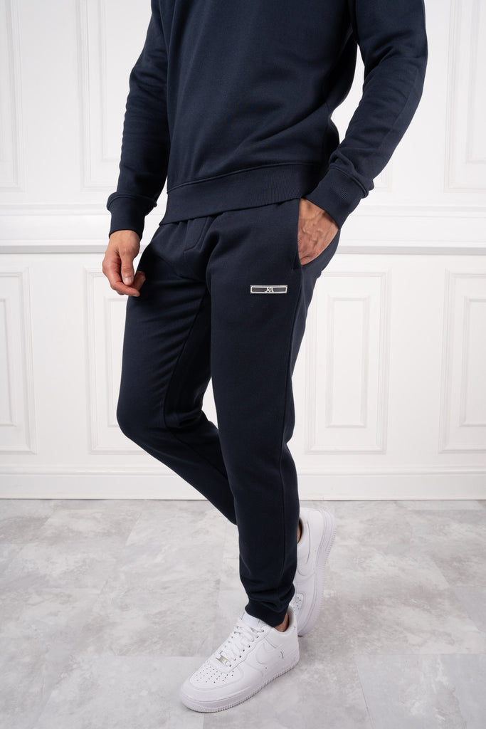 Day To Day Crew Neck Full Tracksuit - Navy