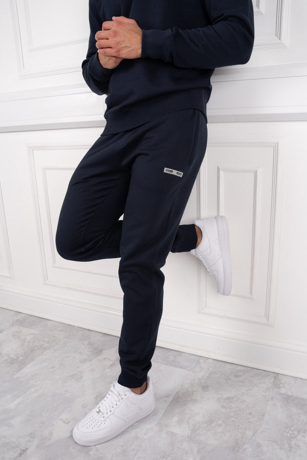 Day To Day Crew Neck TS Joggers - Navy