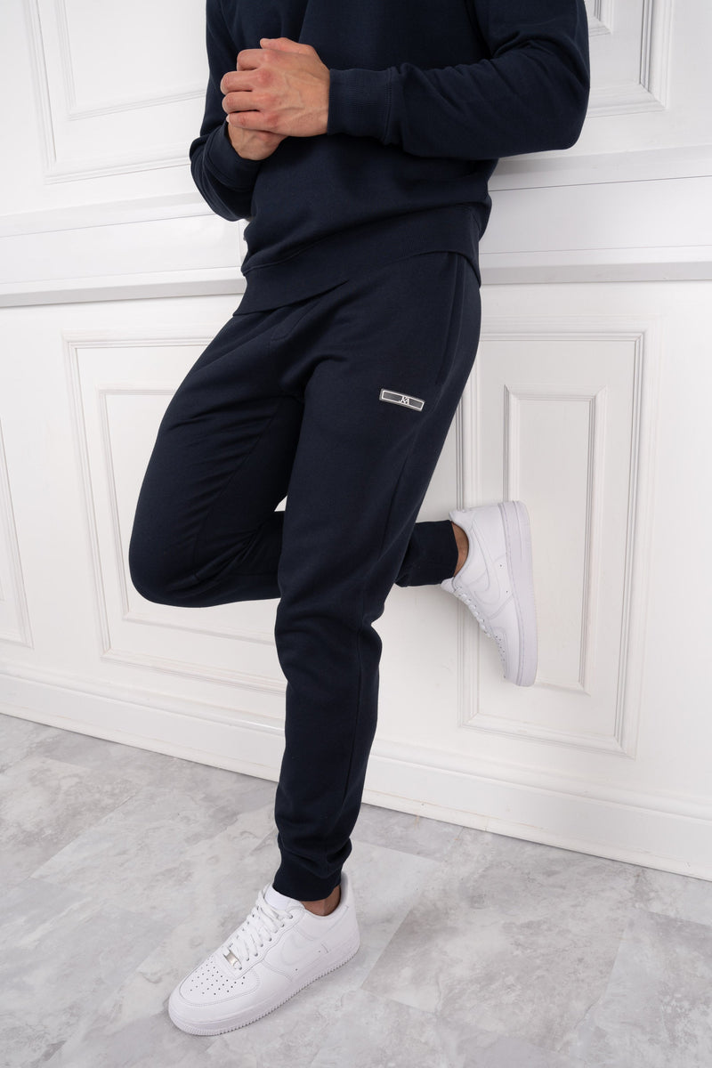 Day To Day Crew Neck Full Tracksuit - Navy