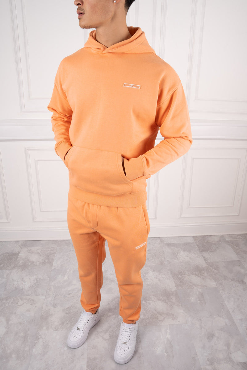 Day To Day Slim Fit Full Tracksuit - Pastel Orange