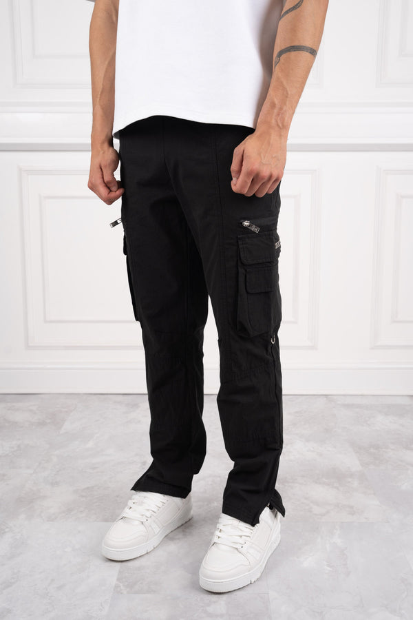 Desert Crinkle Cargo Pants - Black