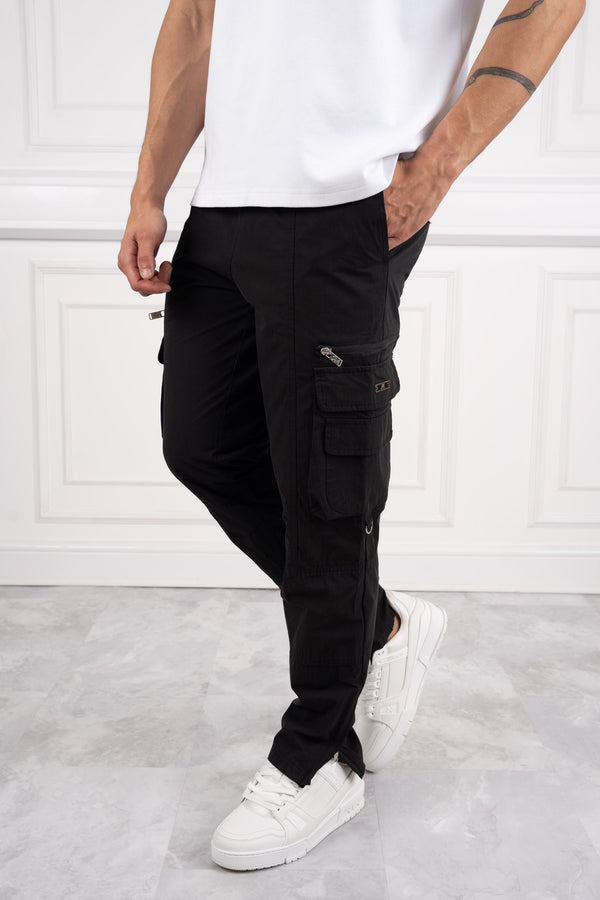 Desert Crinkle Cargo Pants - Black