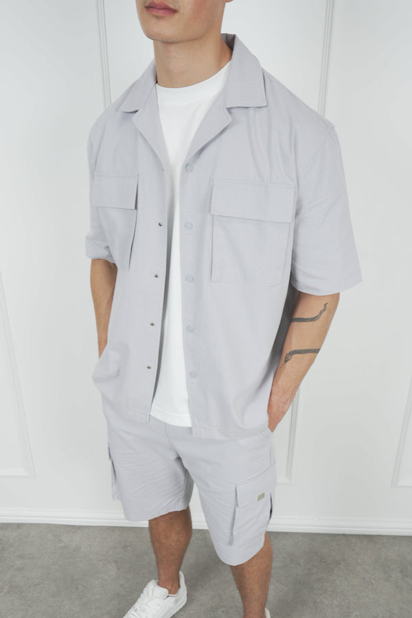 Ripstop Cargo  Shorts - Light Grey