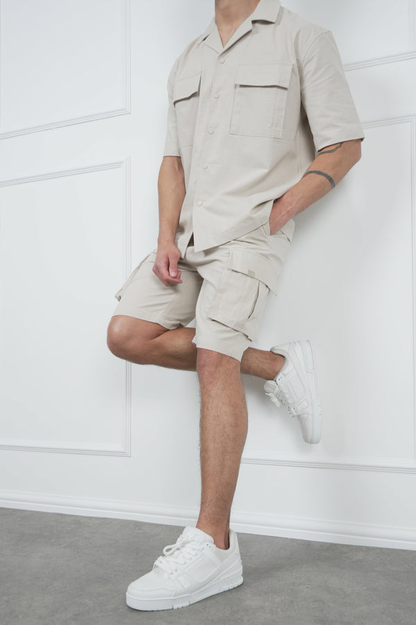 Ripstop Cargo Shorts - Stone