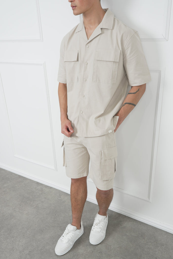 Ripstop Cargo Shorts - Stone