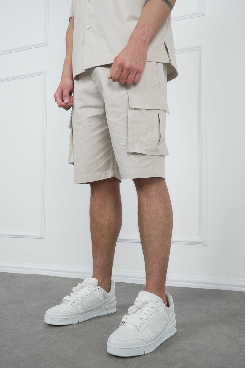 Ripstop Cargo Shorts - Stone