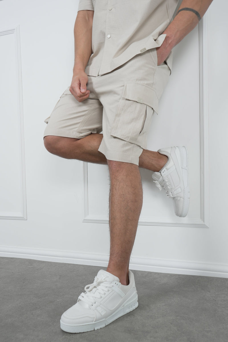 Ripstop Cargo Shorts - Stone