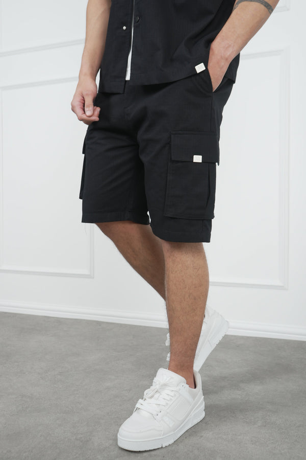 Ripstop Cargo Shorts - Black
