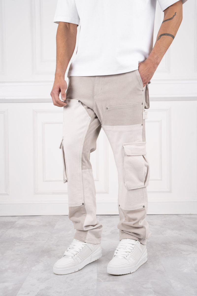 Stud Carpenter Denim - Stone