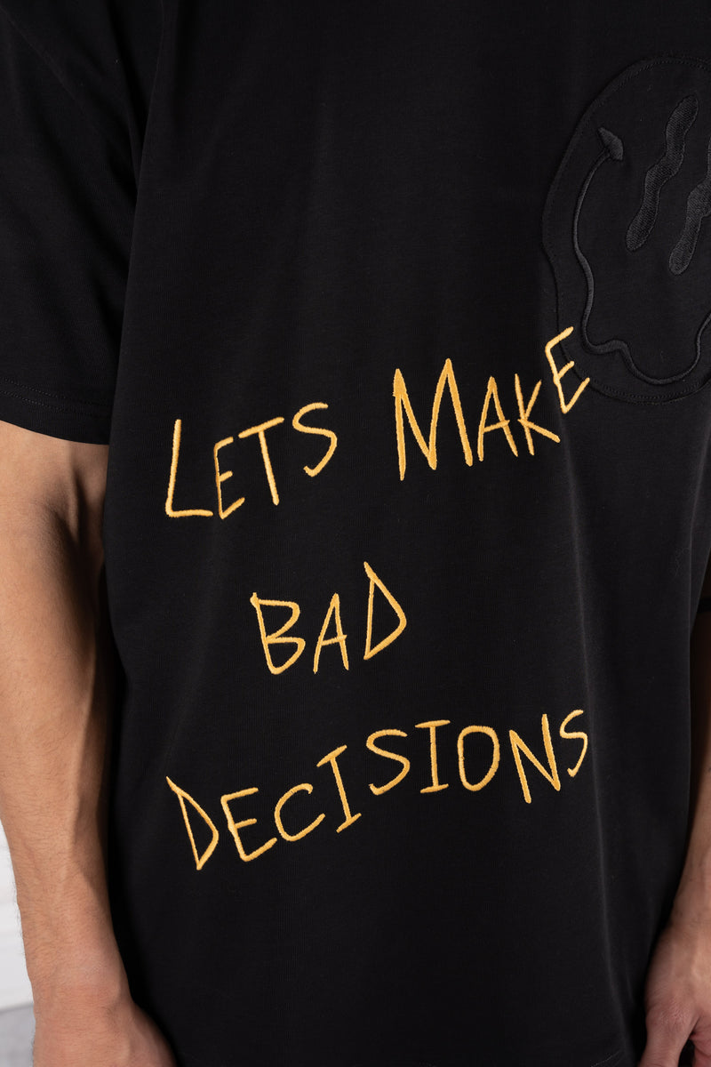 Lets Make Bad Decisions T-Shirt - Washed Black