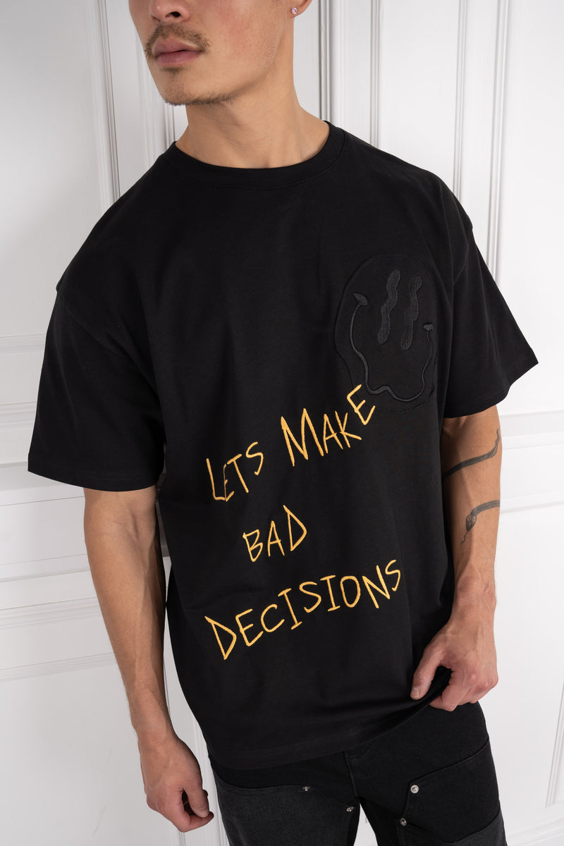 Lets Make Bad Decisions T-Shirt - Washed Black