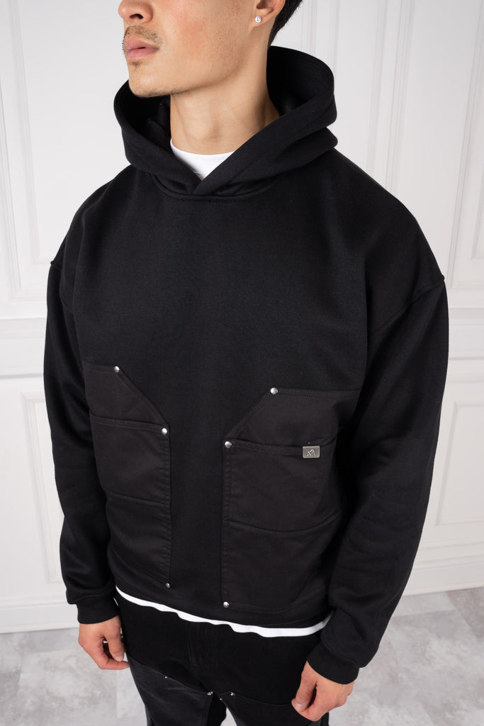 Off World Puff Print Hoodie - Black