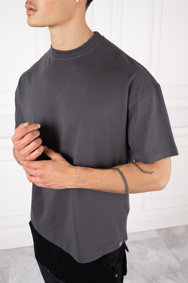 Day To Day Oversized T-Shirt - Charcoal