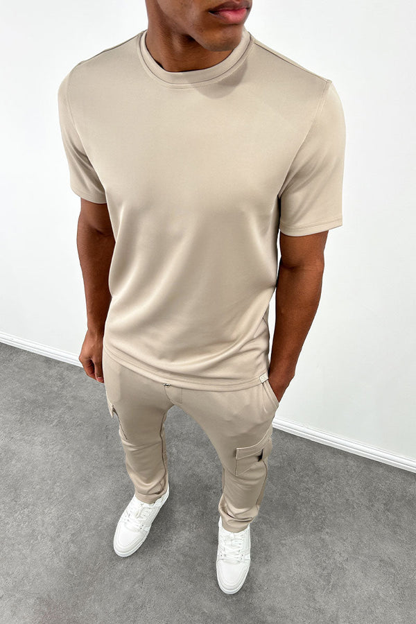 Day To Day Scuba Cargo Pant Jogger - Taupe