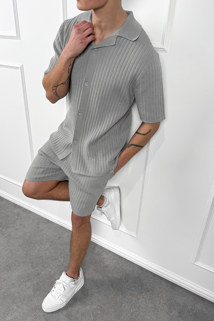 Pleated Shorts - Grey