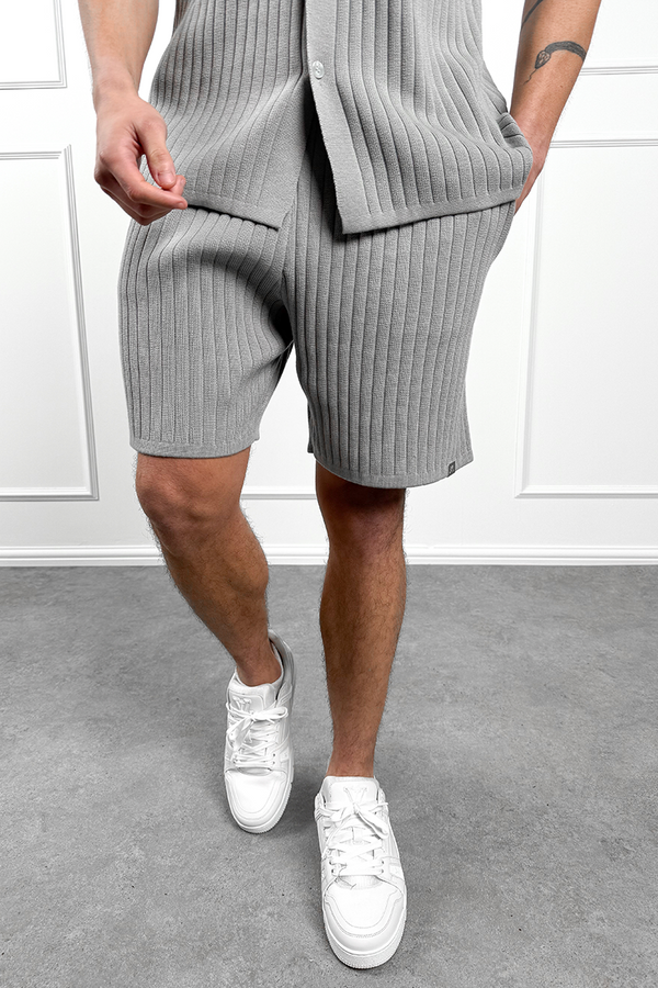 Pleated Shorts - Grey