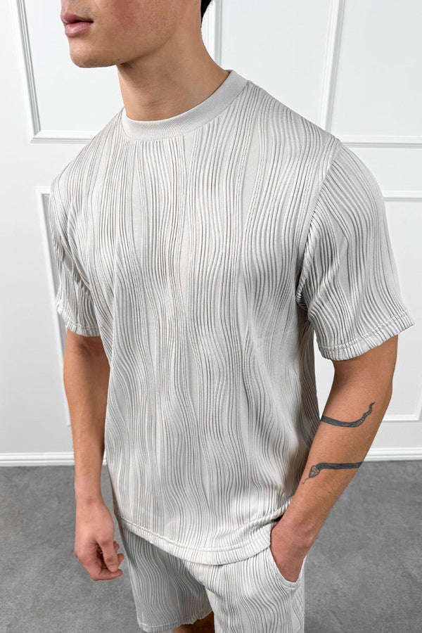 Wave Slim Fit T-Shirt - Grey