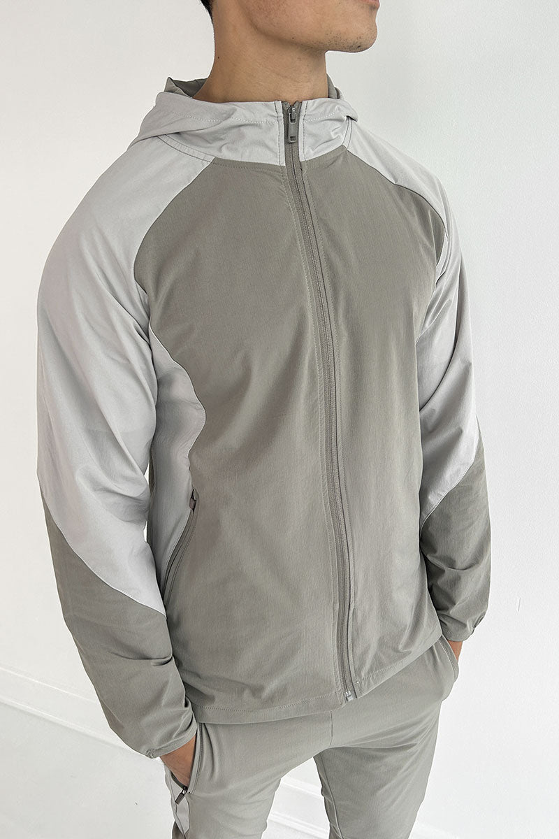 Panel Tech Zip-Up Jacket - Grey