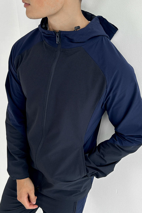 Panel Tech Zip-Up Jacket - Navy