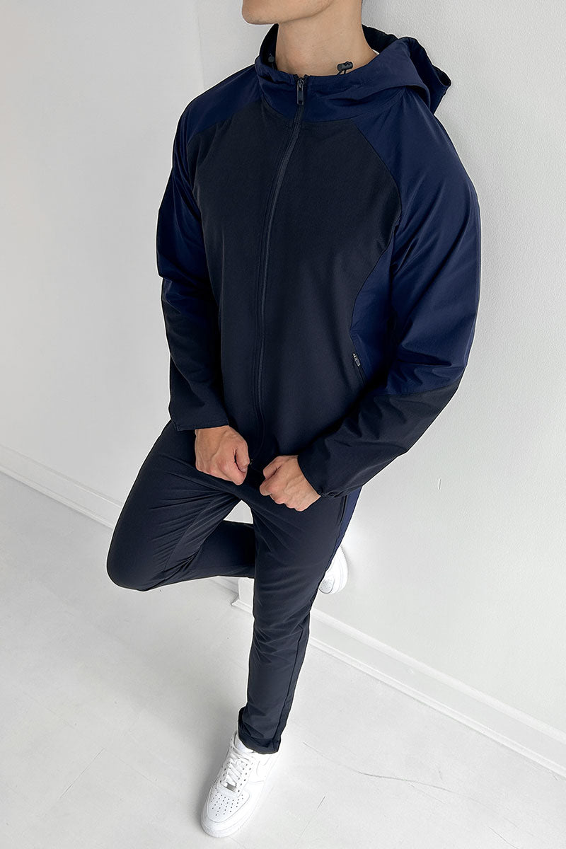 Panel Tech Zip-Up Jacket - Navy