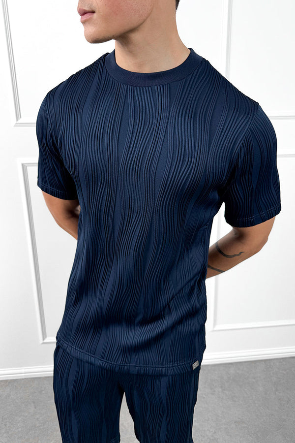 Wave Slim Fit T-Shirt - Navy